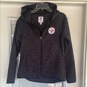 NFL Steelers Black Zip-Up Hoodie